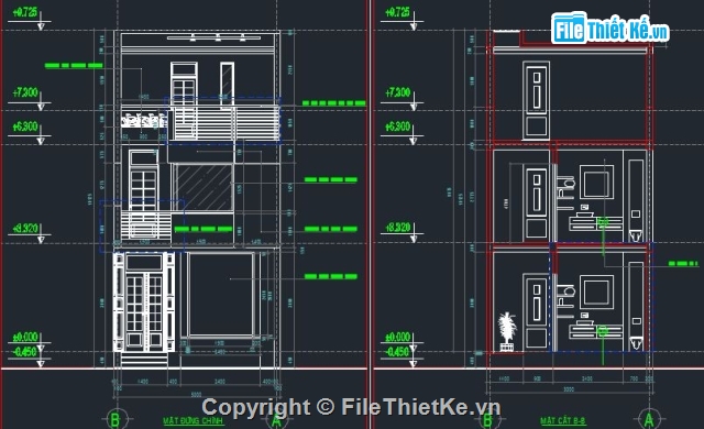 bản vẽ 2 tầng,bản vẽ nhà 2 tầng,nhà diện tích 5 x 20m,nhà 2 tầng đẹp,nhà phố 2 tầng,nhà ở 2 tầng