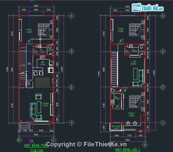 bản vẽ 2 tầng,bản vẽ nhà 2 tầng,nhà diện tích 5 x 20m,nhà 2 tầng đẹp,nhà phố 2 tầng,nhà ở 2 tầng