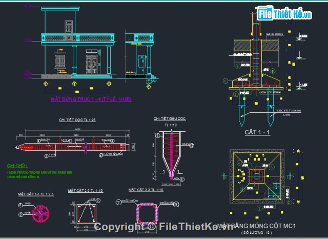 nhà cấp 4,nhà ở cấp 4,bản vẽ nhà cấp 4,nhà phố 1 tầng,biệt thự 1 tầng