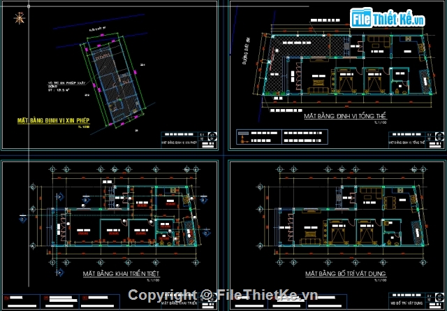 Filethietke nhà cấp 4,Bản vẽ nhà cấp 4,Nhà cấp 4 chữ L,Nhà 1 tầng 7.7x18.73m