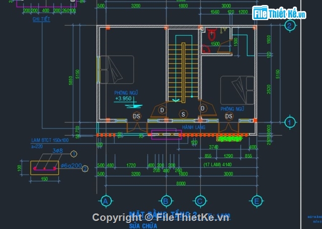 nhà phố 3 tầng,bản vẽ 3 tầng,bản vẽ cad nhà phố