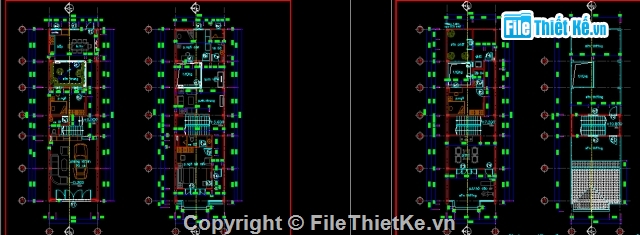 nhà phố 3 tầng,bản vẽ 3 tầng,nhà 3 tầng,nhà phố 3 tầng 5.8x20.6m