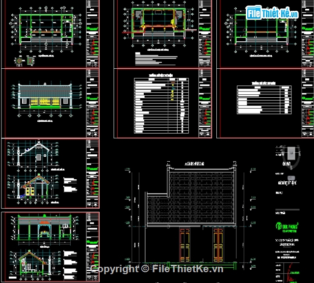 Nhà thờ họ,bản vẽ cad nhà thờ họ,File cad nhà thờ họ,bản vẽ nhà thờ,Nhà thờ họ 6.6x15.6m,nhà thờ họ 6.6x15.6m