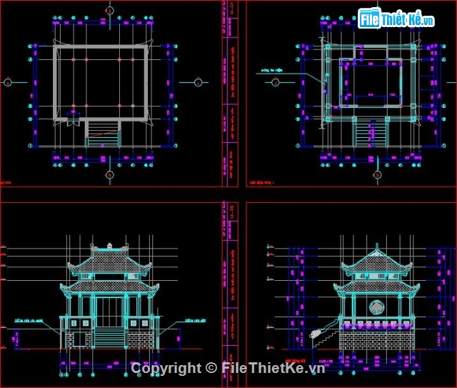 Nhà thờ kích thước 8x7m,bản vẽ nhà thờ,nhà thờ đẹp