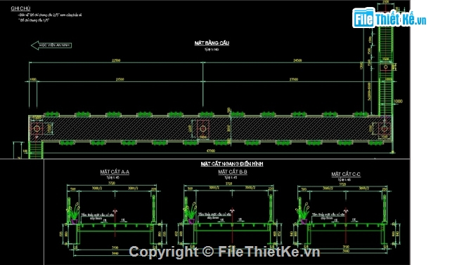 cầu đi bộ,bản vẽ thi công cầu,Cầu vượt đi bộ,Cầu vượt bộ hành