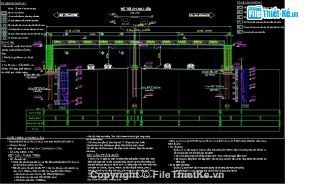 Bản Vẽ Thi Công Cầu Vượt Đi Bộ (Bằng Thép)