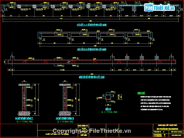 File Cad Bản Vẽ Thiết Kế Bể Xử Lý Nước Thải