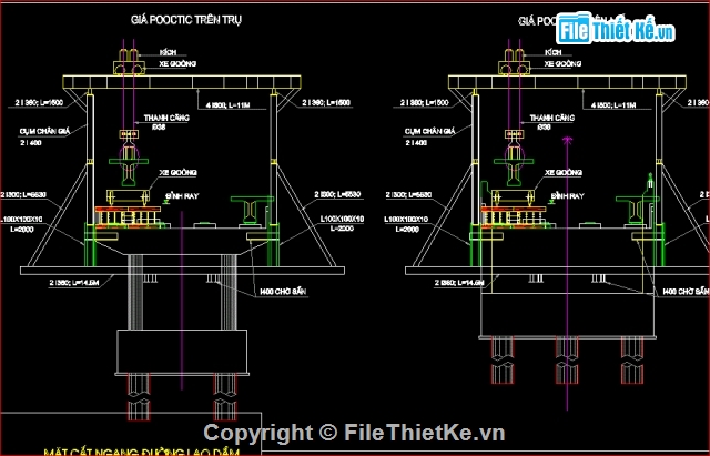 thiết kế cây Cầu,Dự ứng lực 2x24,Bản vẽ dầm T,bản vẽ cầu bê tông cốt thép