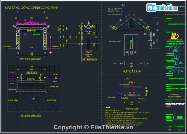 File thiết kế,Bản cad thiết kế,đền thờ,bản vẽ đền thờ