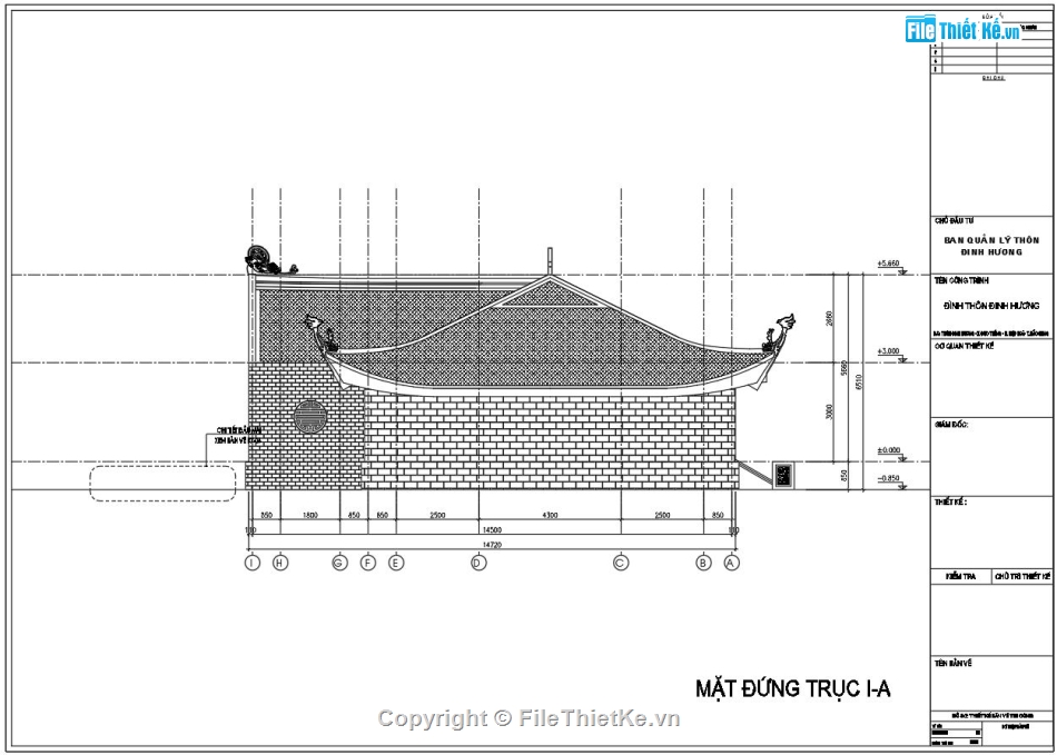 Bản vẽ đình làng,File cad đình làng cổ,file cad đình làng 11.2x18.8m,autocad đình làng,bản vẽ đình làng file cad