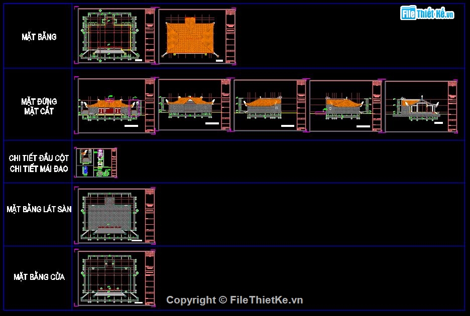 Bản vẽ đình làng,File cad đình làng cổ,file cad đình làng 11.2x18.8m,autocad đình làng,bản vẽ đình làng file cad