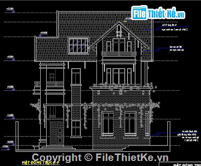 kiến trúc biệt thự,biệt thự 2 tầng,biệt thự 2 tầng mái thái