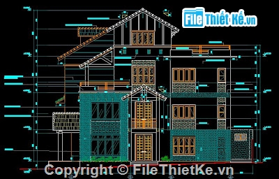 File thiết kế,File cad,bản vẽ kiến trúc,kiến trúc biệt thự