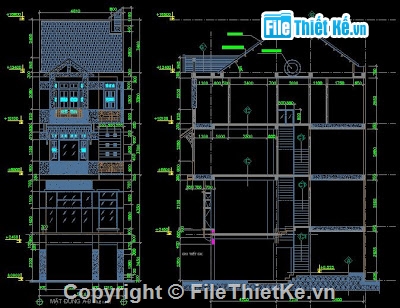 bản vẽ thiết kế,Mẫu biệt thự đẹp,bản vẽ biệt thự,bản vẽ nhà 4 tầng