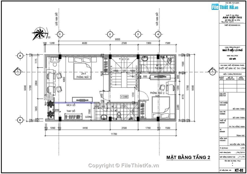 mẫu nhà 4 tầng hiện đại,nhà mặt phố 4 tầng,File cad 4 tầng đẹp,Thiết kế 6x9m đẹp