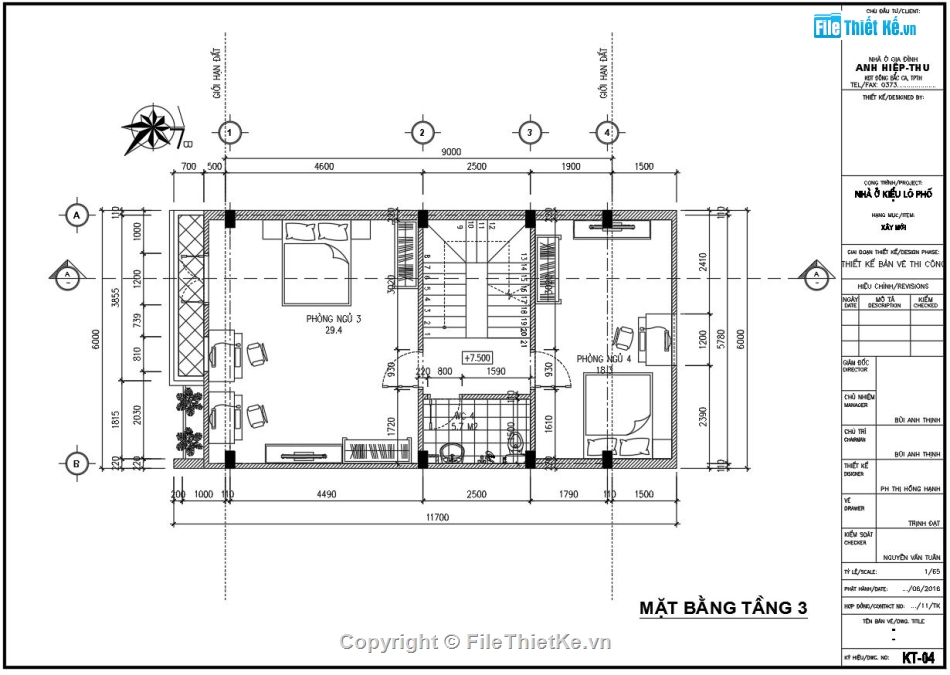 mẫu nhà 4 tầng hiện đại,nhà mặt phố 4 tầng,File cad 4 tầng đẹp,Thiết kế 6x9m đẹp