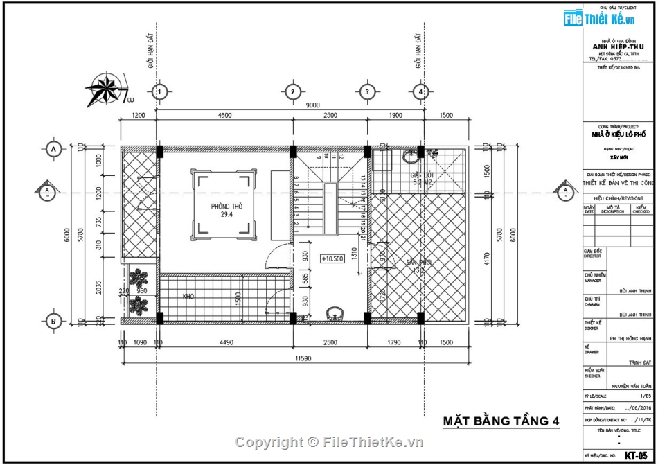 mẫu nhà 4 tầng hiện đại,nhà mặt phố 4 tầng,File cad 4 tầng đẹp,Thiết kế 6x9m đẹp