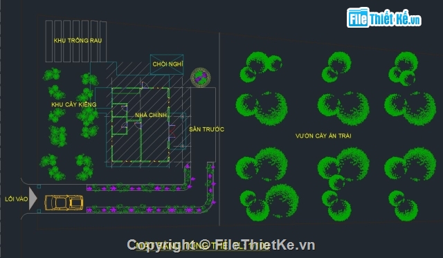 File thiết kế,Bản cad thiết kế,nhà vườn,thiết kế nhà