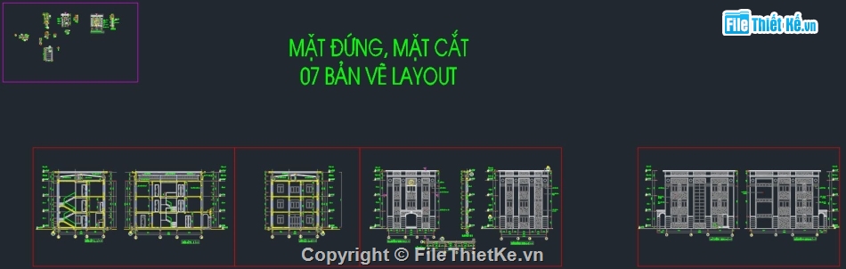 Bản vẽ thiết kế trụ sở công an phường,Bản vẽ trụ sở công an,File cad thiết kế trụ sở công an xã,Trụ sở công an phường 3 tầng