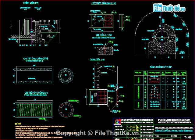 Cửa lấy nước,Cống lấy nước,cửa tiêu trên kênh,Bản vẽ Thủy lợi