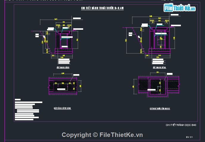 Full hồ sơ thiết kế,thoát nước,rãnh thoát nước,rãnh xây,rãnh bê tông,đường giao thông nông thôn