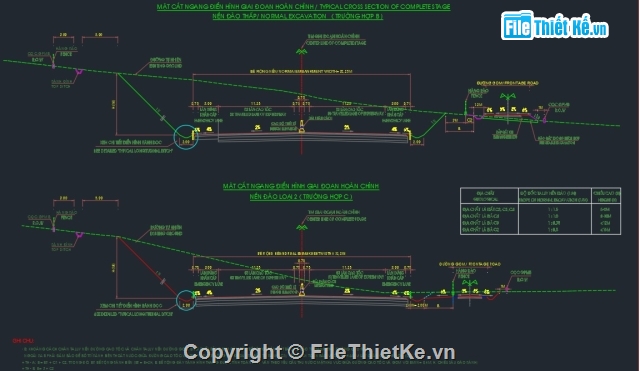 Thiết kế trắc ngang,kết cấu mặt đường,bản vẽ điển hình,trắc ngang điển hình,bản vẽ đường,cao tốc Bắc Nam