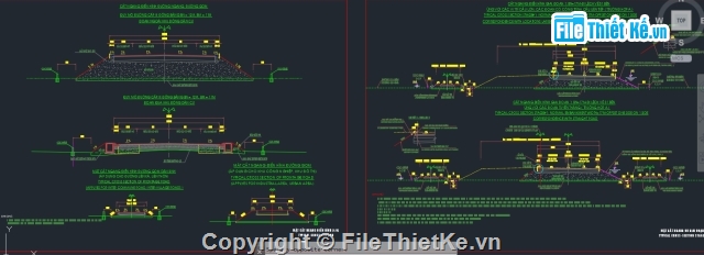 Thiết kế trắc ngang,kết cấu mặt đường,bản vẽ điển hình,trắc ngang điển hình,bản vẽ đường,cao tốc Bắc Nam