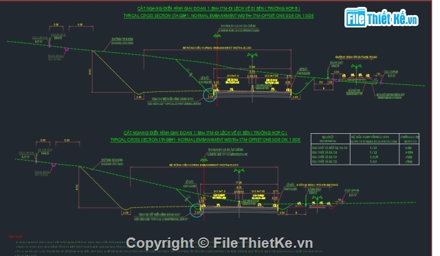 Thiết kế trắc ngang,kết cấu mặt đường,bản vẽ điển hình,trắc ngang điển hình,bản vẽ đường,cao tốc Bắc Nam