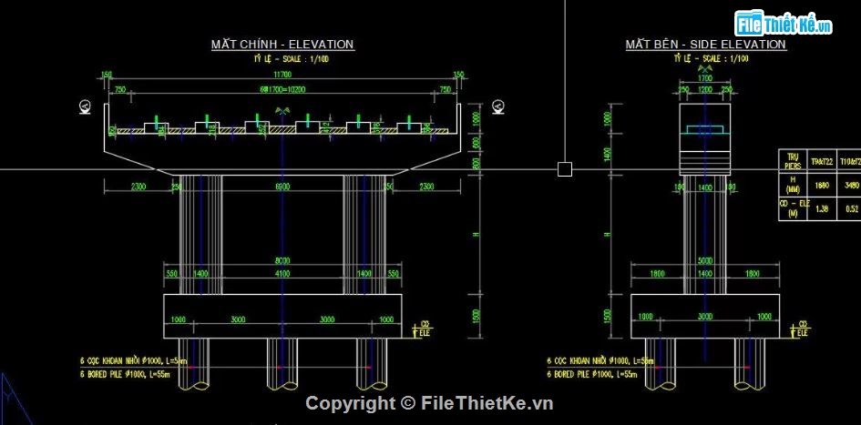 trụ thân cột,bản vẽ trụ cột,file cad trụ cột