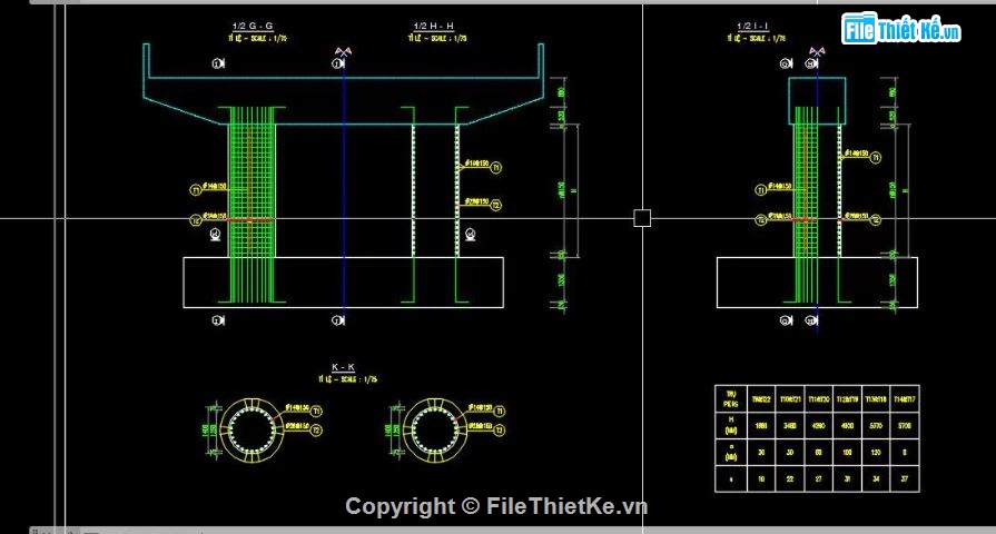 trụ thân cột,bản vẽ trụ cột,file cad trụ cột
