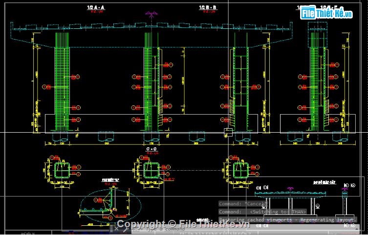 bản vẽ thân cột,thân cột bê tông,thân cột cnc