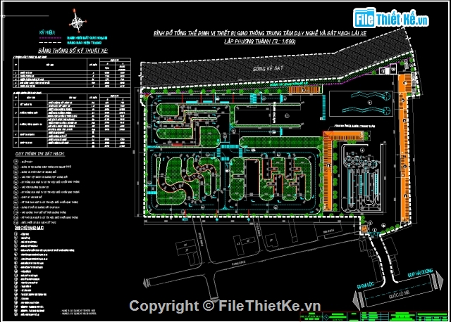 File Cad Bản Vẽ Trung Tâm Sát Hạch Lái Xe Lập Phương Thành