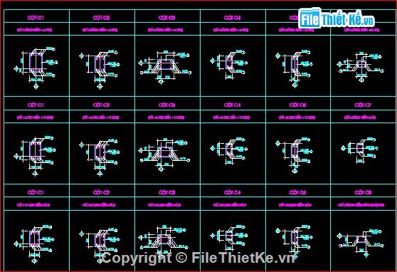 bản vẽ kiến trúc 6 tầng,thiết kế trường học 6 tầng,bản vẽ trường học đầy đủ