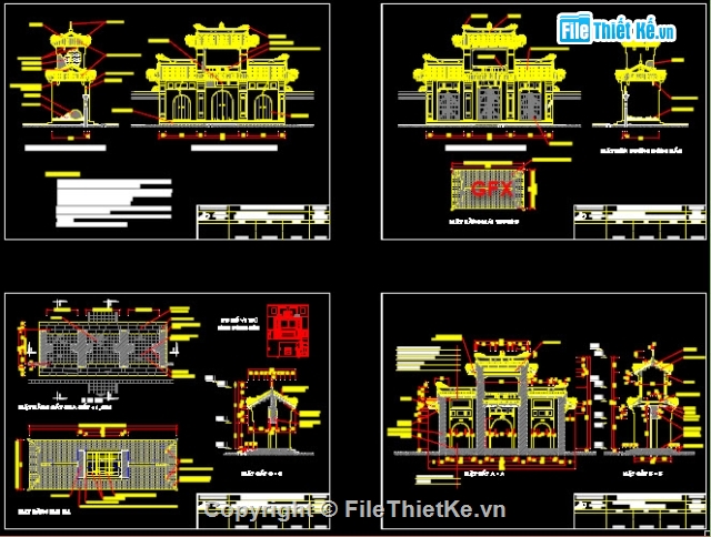 di tích Đại Nội Huế,di tích lịch sử,bản vẽ cải tạo,bản vẽ cad,File Auto cad