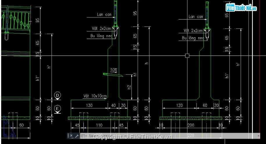 bản vẽ cầu đường,bản vẽ chắn tường,file bản vẽ cầu đường