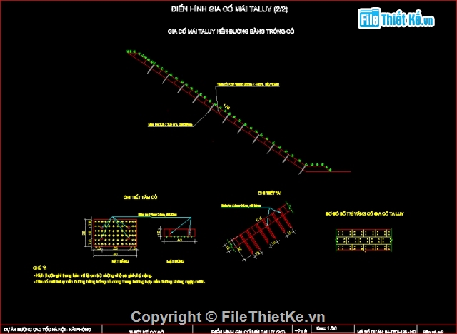 Bản vẽ Tường chắn,Gia cố mái taluy,thiết kế tường chắn