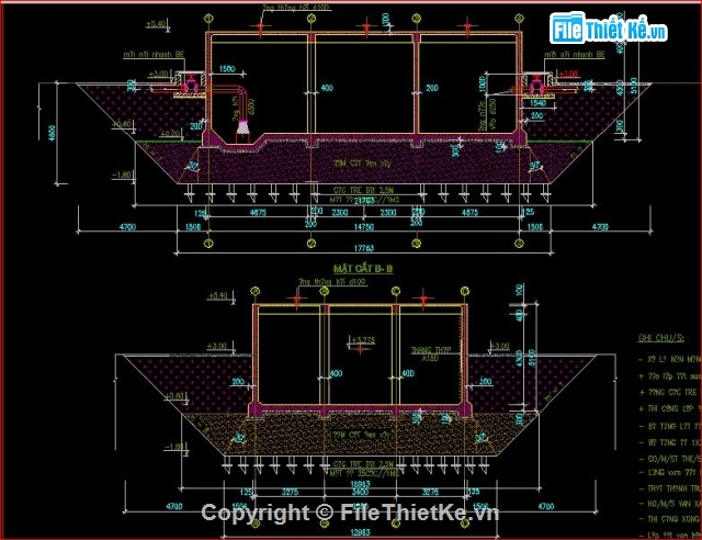 thiết kế bể nước,bể nước 700 m3,bản vẽ bể nước,thuyết minh về bể nước