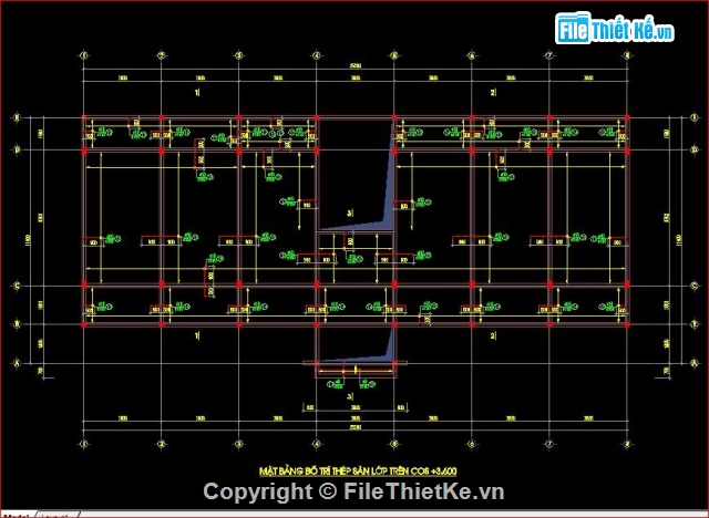 bệnh xá 3 tầng,bệnh xá 10x25m,kiến trúc bệnh viện,bản vẽ bệnh xá 3 tầng