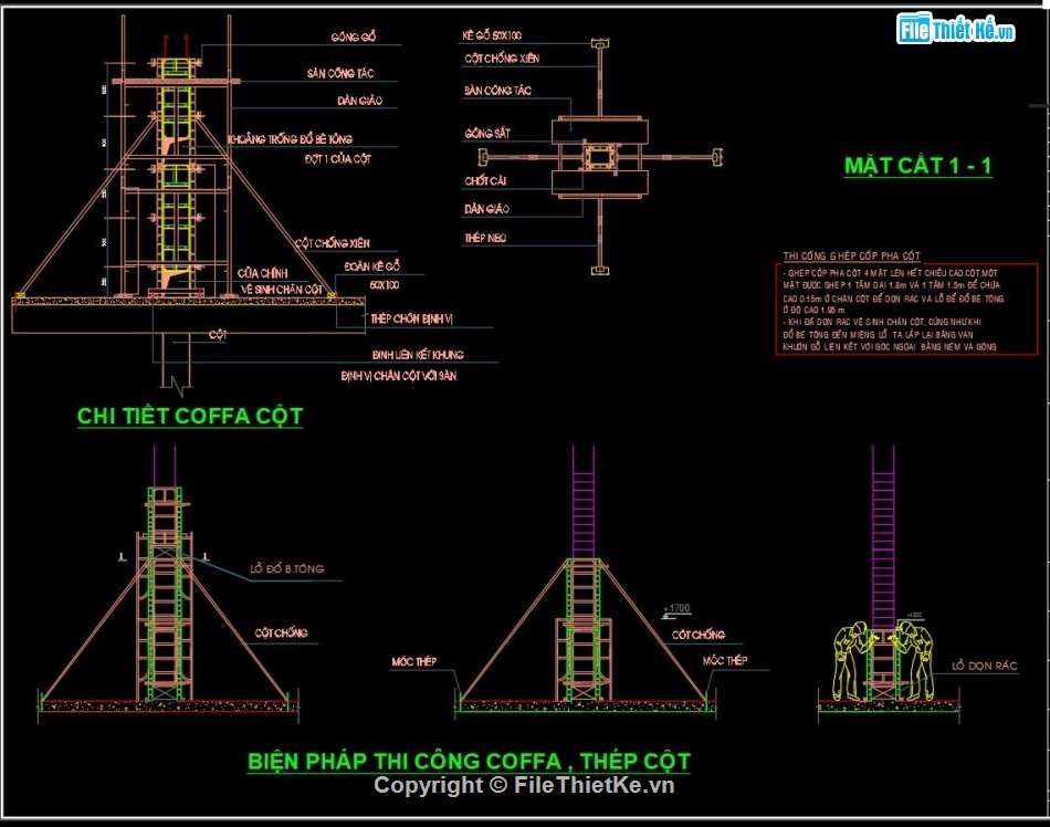 biện pháp thi công,biện pháp thi công nhà cao tầng,bản vẽ biện pháp thi công