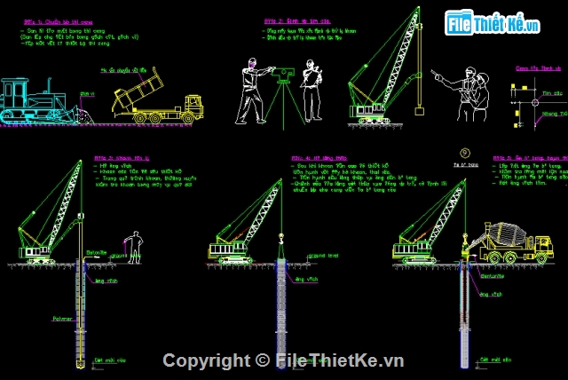 Biện pháp thi công,thi công cọc,hàng rào,thi công ép cọc