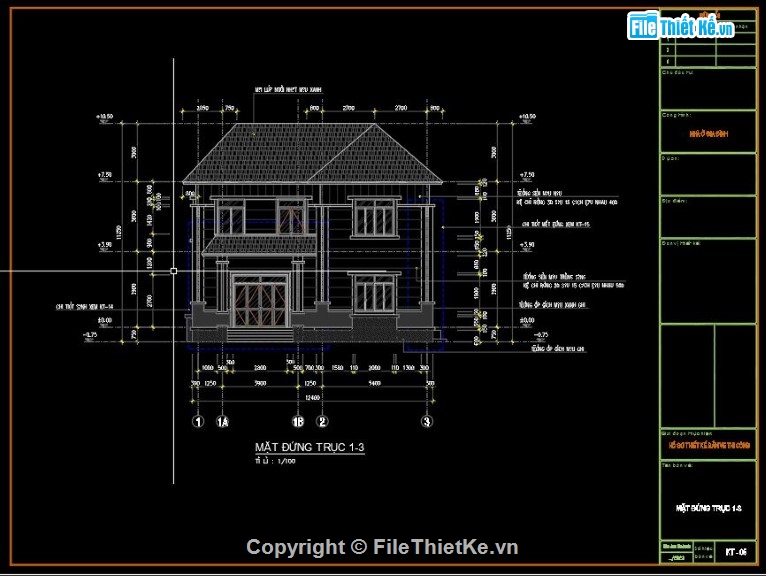 biệt thự 2 tầng,bản vẽ biệt thự 2 tầng,autocad biệt thự 2 tầng,biệt thự 2 tầng file cad