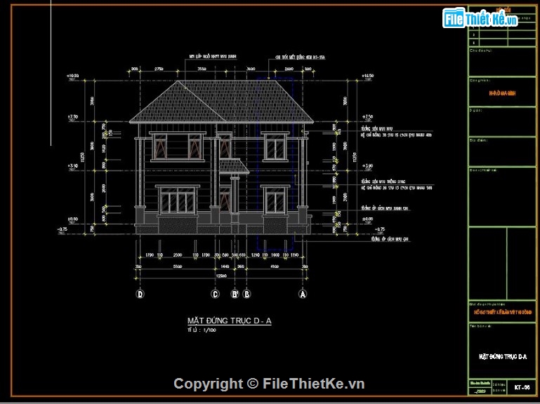 biệt thự 2 tầng,bản vẽ biệt thự 2 tầng,autocad biệt thự 2 tầng,biệt thự 2 tầng file cad
