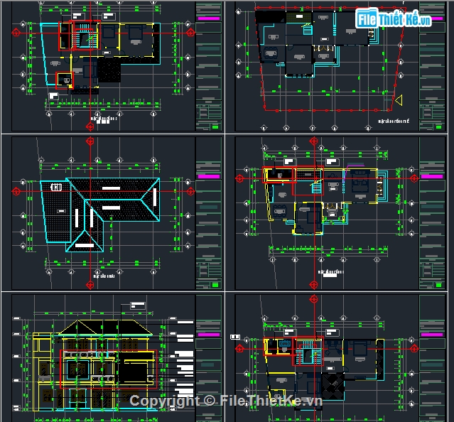 biệt thự 3 tầng,biệt thự gia đình,bản vẽ 3 tầng,bản vẽ cad biệt thự 3 tầng,mẫu biệt thự 3 tầng