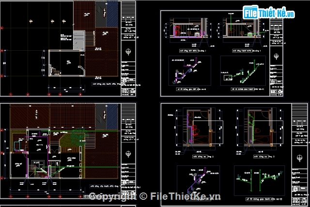 file cad Biệt thự 9x15m,Kiến trúc Biệt thự 9x15m,kết cấu Biệt thự 9x15m,điện nước Biệt thự 9x15m,Biệt thự 9x15m