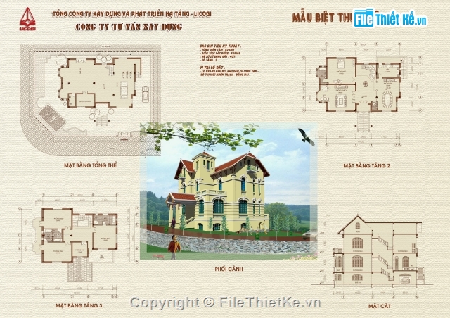biệt thự 2 tầng,kiến trúc biệt thự 2 tầng,biệt thự lâu đài,thiết kế biệt thự