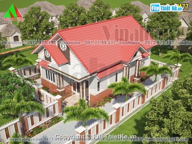 nhà vườn,mẫu nhà cấp 4,biệt thự 1 tầng,biệt thự nhà vườn