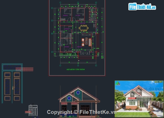 nhà vườn,mẫu nhà cấp 4,biệt thự 1 tầng,biệt thự nhà vườn
