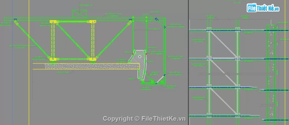 đà giáo,bản vẽ đà giáo,bản vẽ cad đà giáo