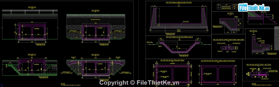 cống thoát nước,cống hộp đôi,bản vẽ cống hộp đôi,đường cao tốc Bắc Nam,Cao tốc Vĩnh Hảo-Phan Thiết