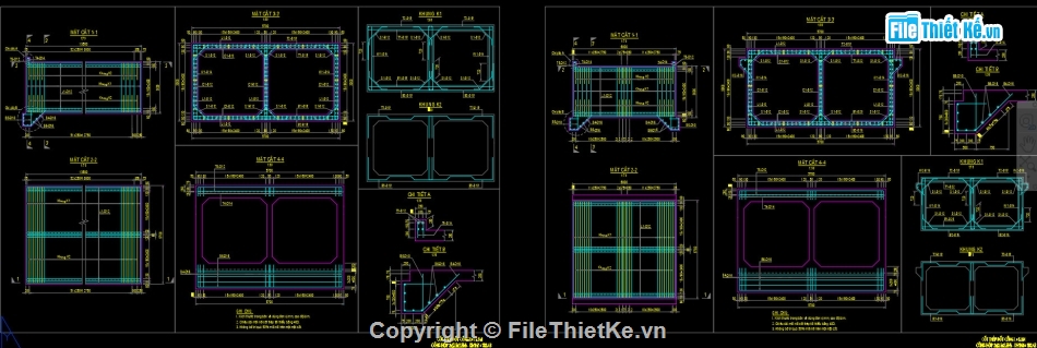 cống thoát nước,cống hộp đôi,bản vẽ cống hộp đôi,đường cao tốc Bắc Nam,Cao tốc Vĩnh Hảo-Phan Thiết